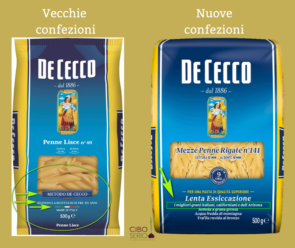 Nuove confezioni pasta De Cecco 